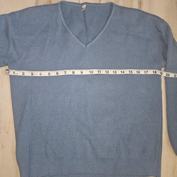 Amazon Light Blue Women's Cozy Ribbed Knit 2-Piece Loungewear Set Medium - Picture 6 of 14